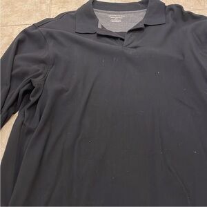 St. John's Bay Black Polo Shirt Classic Design